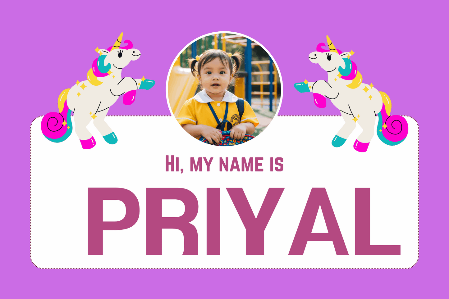 Durable photo name label for school bags and bottles – KraftedKey