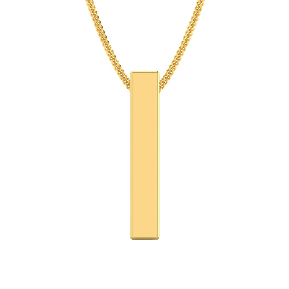 Vertical Pendant Engraving with Cursive or Alphabet Customization