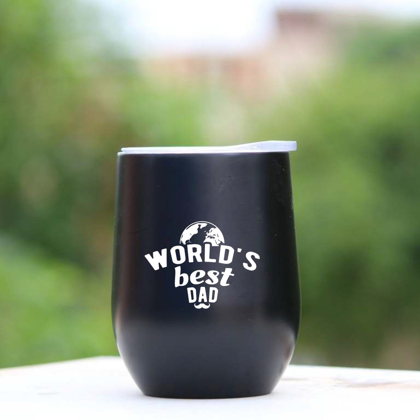Eco-friendly 350 ml reusable tumbler – stainless steel, BPA-free, insulated mug for sustainable sipping on the go.