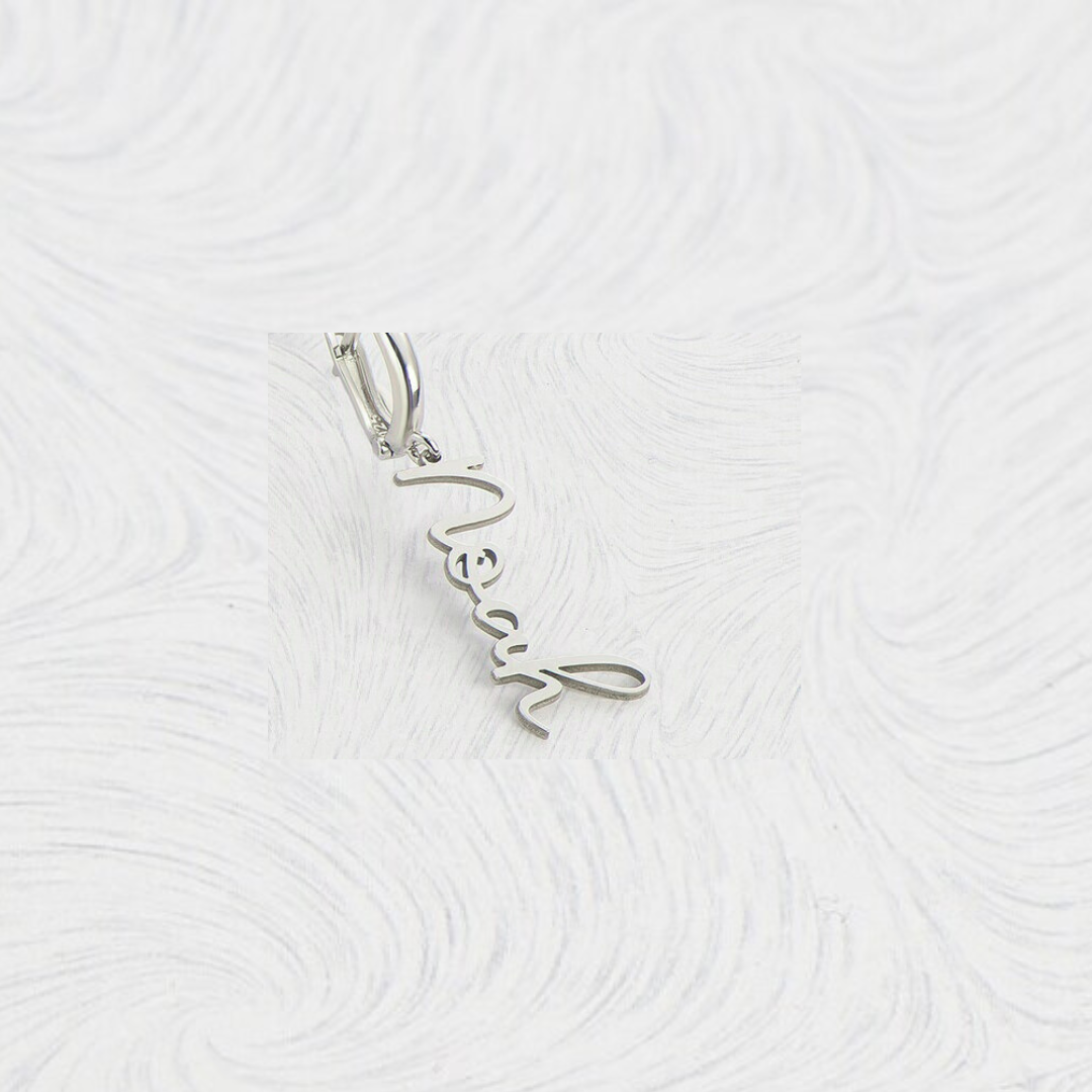 VERTICAL NAME EARRINGS