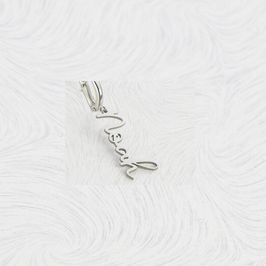 VERTICAL NAME EARRINGS