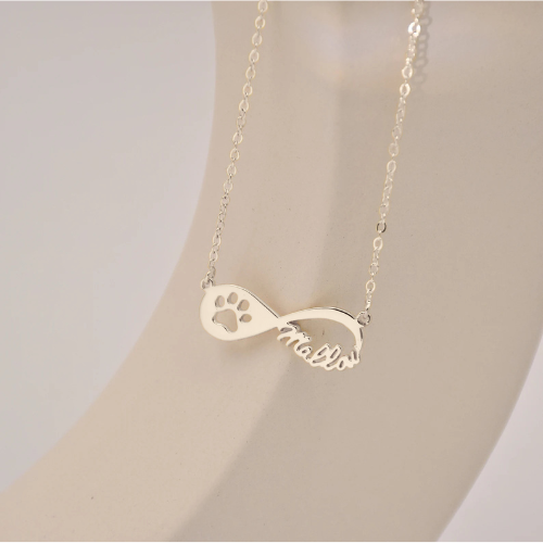INFINITE PAW PRINT NAME PENDANT