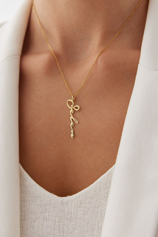 Custom engraved heart and butterfly name necklace, elegant jewelry gift