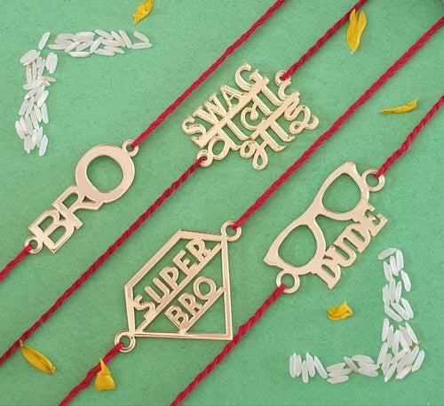 Custom Rakhi Charm - Personalized Name Bracelet for Raksha Bandhan - KraftedKey