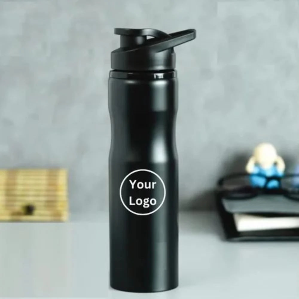 Premium 800 ml Black Stainless Steel Bottle - Insulated and Custom Printed