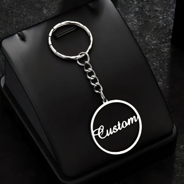 Name Keychain Circle - Personalize Your Style x Cred - KraftedKey