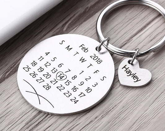 PERSONALIZED CALENDAR KEYCHAIN