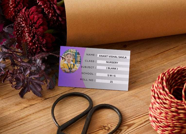 Personalized kids photo name label for school books – KraftedKey