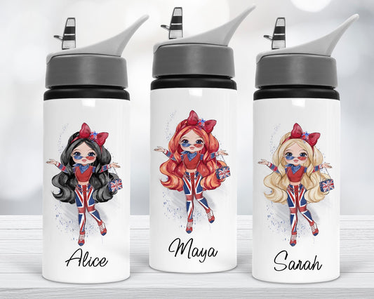 Customizable 650 ml Sipper Bottle with Grey Flip-Top Open