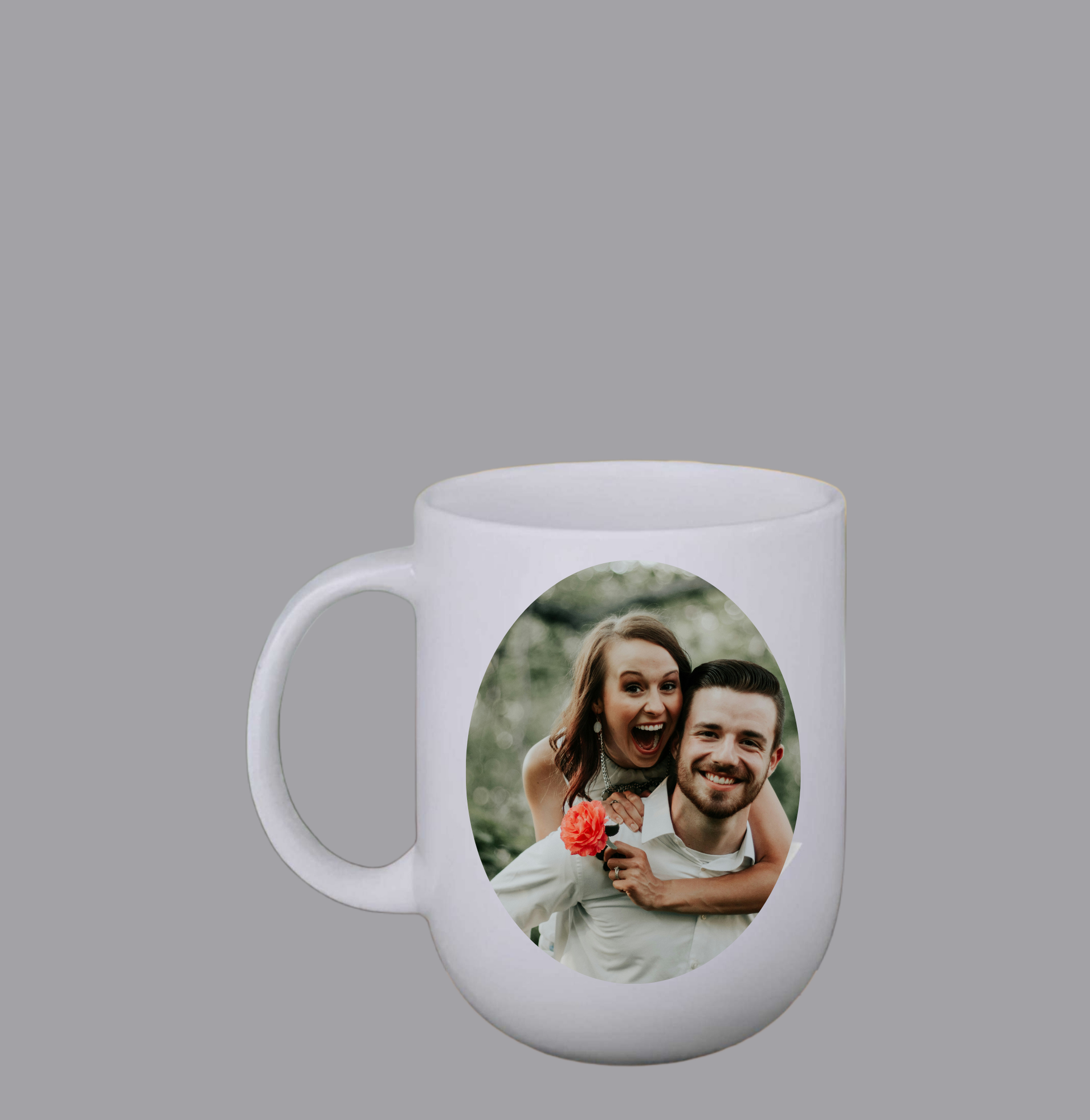 Ceramic capsule mug with personalized quote and image – 320 ml coffee mug for gifting or daily use.