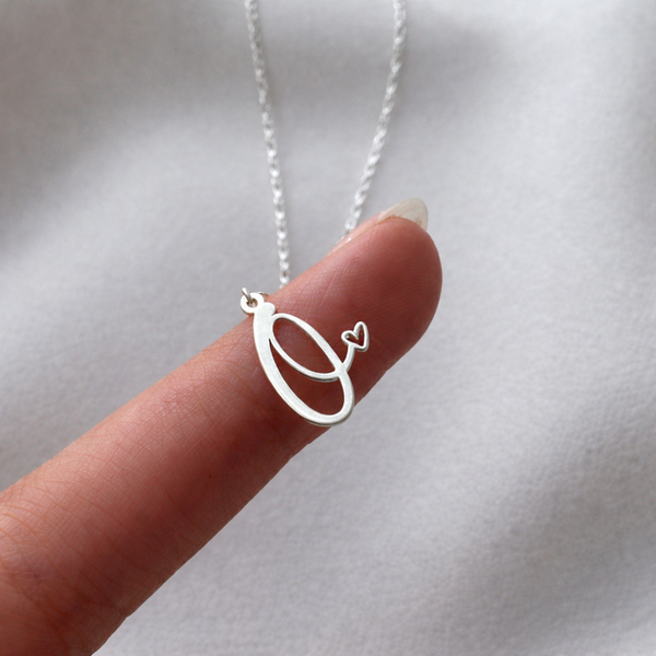 Personalized Letter with Heart Pendant for Every Occasion x Cred - KraftedKey