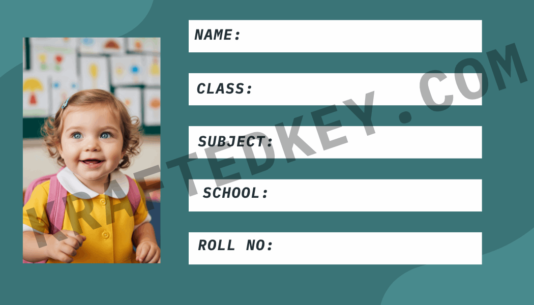 Creative personalized school book label with child’s image – KraftedKey