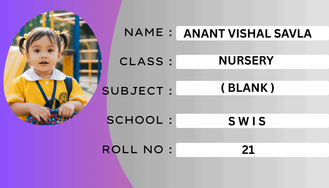 Custom waterproof schoolbook label with name and photo – KraftedKey