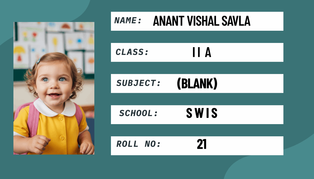 Custom photo school book label for children's stationery – KraftedKey