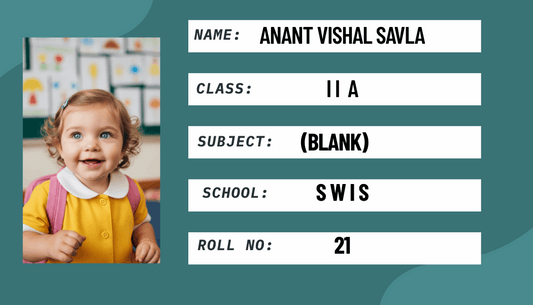 Custom photo school book label for children's stationery – KraftedKey