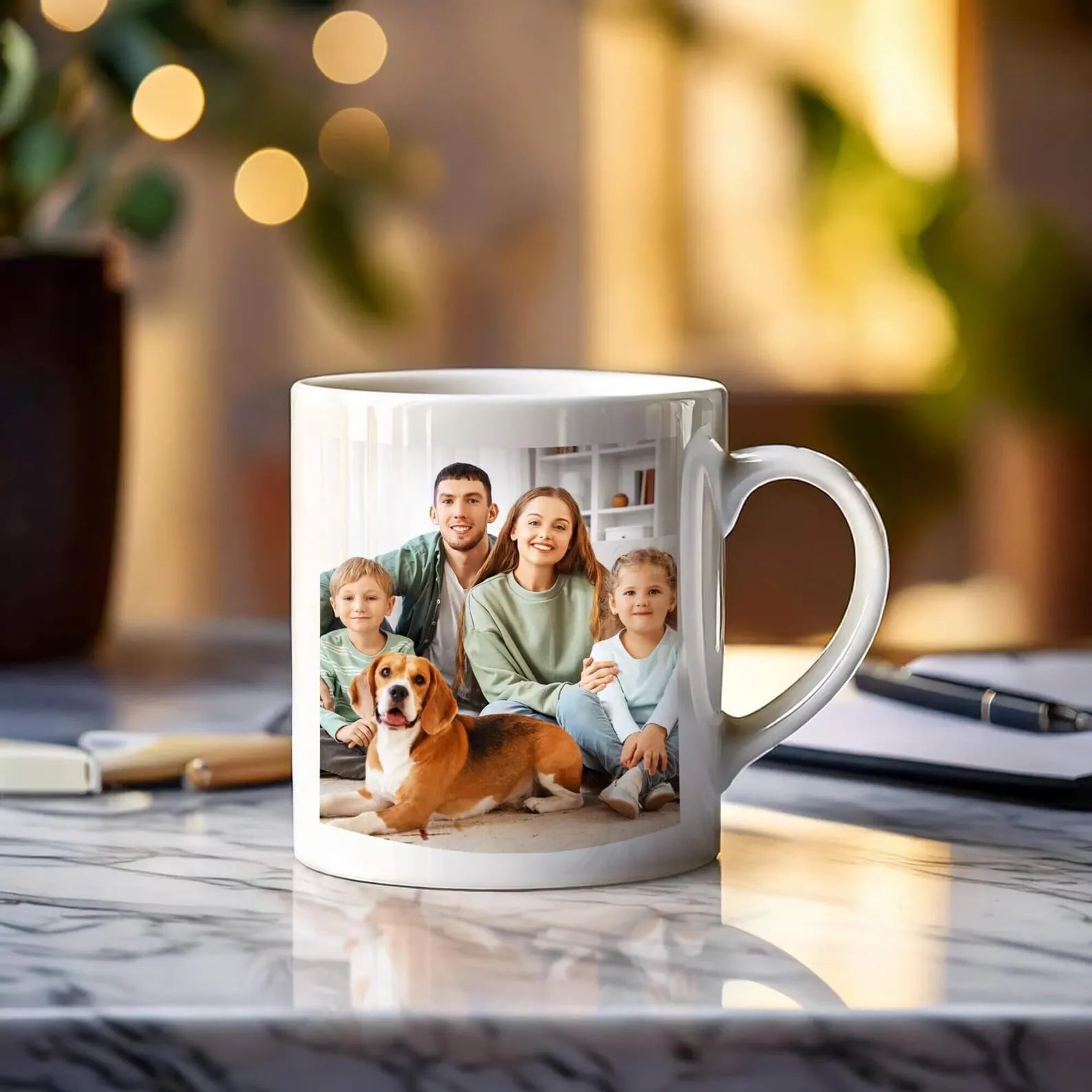 Personalized White Mug, Custom Photo Mug, Photo & Message Mug, Polaroid Photo Mug, Portrait Photo Mug, Customizable Ceramic Mug, Personalized Gift Mug, Keepsake Coffee Mug, Sublimation Printed Mug, Microwave & Dishwasher Safe Mug