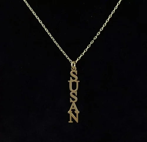 VERTICAL LINE NAME PENDANT