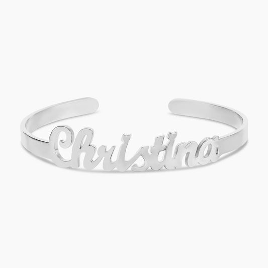 NAME SCRIPT BANGLE BRACELET